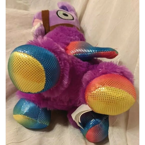 Nanco Fortnite Loot Llama Plush Rainbow Stuffed Animal Winged Purple Toy 9" - Picture 8 of 12